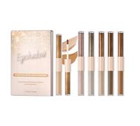 Liquid Eyeshadow Make-Up - 6 Pieces Double-Sided Waterproof Glitter Makeup Eyeshadow - For Women Ladies Teenagers Beginners Everyday Travel Dating Party Work Wedding