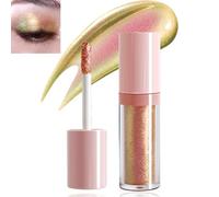 Liquid Eyeshadow Stick With Iridescent Shine And Metallic Finish - Creamy Blendable Formula In Gold Pink Green Holographic Shimmer Shades For Long Lasting Eye Makeup Glamorous Look