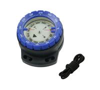 Liquid-Filled Balanced Design | 50M Underwater Diving Compass Luminous Wrist Waterproof Navigation Tool with Elastic Strap for Scuba Snorkeling Camping Hiking Outdoor Activities(Blue)