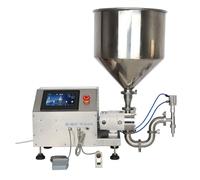 Liquid Filling Machine, Digital Control Paste Filler, Stainless Steel Single-head Bottle Filler with Foot Switch for Milk, Chili Sauce, Honey