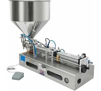 Liquid Filling Machine, Horizontal Automatic Bottle Filler, Adjustable Single Head Paste Filler, Pneumatic Dual-Use Filling Machine for Cream, Shampoo 10-100ML