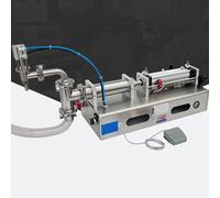 Liquid Filling Machine, Horizontal Pneumatic Bottle Filler, Stainless Steel Single Head for Various Liquids 10-100ml, Efficient and Durable Design