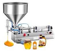Liquid Filling Machine, Manual Pneumatic Piston Filler, Semi-Automatic Paste Dispenser for Oil, Cream, Lotion, Honey, 40-1500ml Capacity