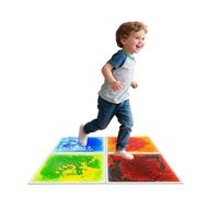 Liquid Floor Tiles - 4 Pack of 12" x 12" Sensory Tiles - Leak-Proof, Durable & Slip-Resistant - for Kids Schools Therapy Rooms(12 * 12in)
