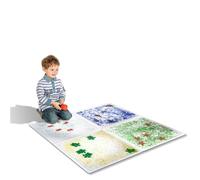Liquid Floor Tiles - 4 Pack Sensory Tiles - Leak-Proof, Durable & Slip-Resistant - for Kids Schools Therapy Rooms(15.7 * 15.7in)