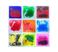 Liquid Floor Tiles - 9 Pack of 12" x 12" Sensory Tiles - Leak-Proof, Durable & Slip-Resistant - for Kids Schools Therapy Rooms(20 * 20in)
