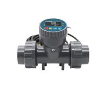 Liquid Flow Meter, DN15-50 digital flow meter RS485 Water Flowmeter inline pipe-mounted with LCD(ZJPVC-LCD-DN20)