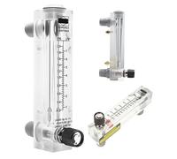 Liquid Flowmeter, LZM-15T, 0.5-2LPM Flow Meter, Panel Liquid Water Flow Type Flowmeter with Adjustable Control Valve for Liquid Water Flow Measuring