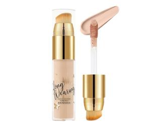 Liquid Foundation | 12g Smudge-Proof Brighten Concealer | with Brush Smudge-Proof Waterproof Makeup Base Foundation | for Lady Girlfriend Mother Dating Social