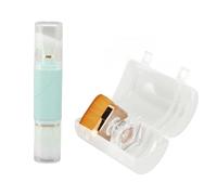 Liquid Foundation Brush Clear Base 360 Degrees Rotation Double Head Makeup Brush Blue for Beautiful Face Makeup
