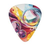Liquid GeometryGuitar Picks, 12-Piece Pattern Set, Three Different Thicknesses for Acoustic Electric Guitar and Other Instruments