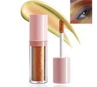 Liquid Glitter Eyeshadow, Colour-Shifting Copper, Gold and Green, 1-Piece | Metallic shimmer finish, compact clear tube, integrated shaped-tip wand, eyelid application, everyday or evening makeup