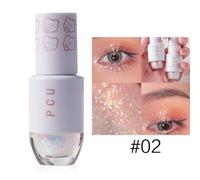 Liquid Glitter Eyeshadow Long Lasting Quick-Drying Gel-Based Creates High-Impact Multi-Dimensional Eye Looks Liquid Eyeshadow Glitter White
