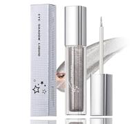 Liquid Glitter Eyeshadow, Silver Metallic Eye Colour, Pointed Applicator | 1-Pack, Clear Rectangular Tube Displays The Shade, Integrated Wand For Controlled Placement, Daily Make-Up And Social Events