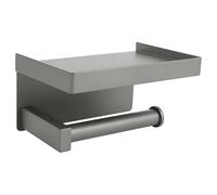 Liquid Glue 1Pcs Gun Grey Toilet Roll Holder Wall Mounted Stick On Toilet Roll Holder Self Adhesive Bathroom Accessories For Hotel Home Kitchen