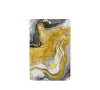 Liquid Gold Marble Texture White Car Air Fresheners 4 Pcs Hanging Scented Cards Fragrance Scented Cards For Car Aromatherapy Tablets