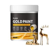 Liquid Gold Paint, Gold Leaf Paint 300 g non-fading gold leaf paint with gold foil. Easy-to-apply art supplies for metal, plaster, gold leaf for crafts and artistic purposes