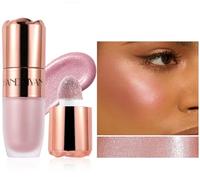 Liquid Highlighter Makeup, Face Highlighter Bronzer with Cushion Applicator, Natural Glossy Finish, Lightweight Blendable Silky Smooth Cream Face Illuminator Makeup #Bellini Brunch
