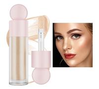 Liquid Highlighter Natural Glow For Face & Body, Waterproof Moisturizing Highlighter Makeup For Long Lasting Shimmer, Contour Liquid Luminizer Easy to Use with Cushion Applicator (#2 Starlight)
