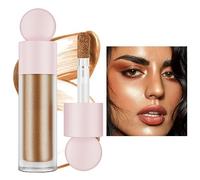 Liquid Highlighter Natural Glow For Face & Body, Waterproof Moisturizing Highlighter Makeup For Long Lasting Shimmer, Contour Liquid Luminizer Easy to Use with Cushion Applicator (#4 Candlelight)
