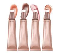 Liquid Highlighter Wand, Cheek Cosmetic Liquid Makeup Stick for Highlight, Creamy Highlight Matte Blush with Soft Cushion Applicator, Makeup Wand For Glowing Buildable Highlighter Stick (4pc)