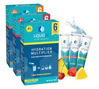 Liquid I.V. Electrolyte Sachets | Lemon Lime + Tropical Punch + Strawberry | Hydration Electrolyte Powder Mix | 3 Pack (18 Sticks) | 7 Vitamins and Minerals | Vegan
