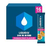 Liquid I.V. Electrolyte Sachets | Passion Fruit | Hydration Electrolyte Powder Mix | 1 Pack (16 Sticks) | 7 Vitamins and Minerals | Vegan