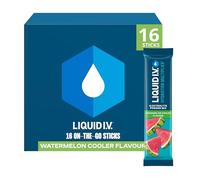 Liquid I.V. Electrolyte Sachets | Watermelon Cooler | Hydration Electrolyte Powder Mix | 1 Pack (16 Sticks) | 7 Vitamins and Minerals | Vegan