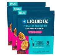 Liquid I.V. Hydration Multiplier, Electrolyte Powder, Easy Open Packets, Supplement Drink Mix (Passion Fruit) (48)