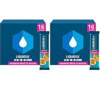 Liquid I.V. Hydration Multiplier Electrolyte Powder Mix, Passion Fruit Flavour, Electrolytes with 7 Vitamins & Minerals for Fast Hydration & Energy, Vegan and Gluten Free, 16 Sachet Sticks (Pack of 2)