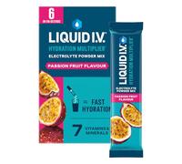 Liquid I.V. Hydration Multiplier Electrolyte Powder Mix, Passion Fruit Flavour, Electrolytes with 7 Vitamins & Minerals for Fast Hydration & Energy, Vegan and Gluten Free, 6 Sachet Sticks