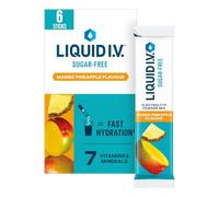 Liquid I.V. Sugar Free Electrolyte Powder Mix, Mango Pineapple Flavour, For Fast Hydration & Energy, with 8 Vitamins & Minerals including Magnesium, Vegan and Gluten Free, 6 Sachet Sticks