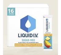 Liquid I.V. Sugar Free Electrolyte Powder Mix, Mango Pineapple Flavour, for Fast Hydration & Energy, with 8 Vitamins & Minerals, 16 Sachet Sticks