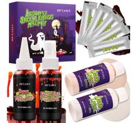Liquid Latex Halloween SFX Makeup - DE'LANCI Liquid Latex Sfx Makeup,Fake Blood Spray,Halloween Fake Blood,Suitable for Halloween Parties, Spray Fake Blood
