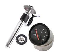 Liquid Level Meter, 52mm Red Light Water Level Gauge with Water Tank Level Indicator 100mm 200mm 250mm 400mm Water Sender Unit for Car Boat 12V/24V(250mm 240-33ohm)