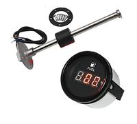 Liquid Level Meter, Digital Fuel Level Gauge 52MM Oil Tank Level Indicator Meter with 0-190 Ohm Fuel Level Sensor 150MM 200MM 250MM 300MM 350MM(Gauge X 100mm Sensor)