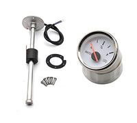Liquid Level Meter, Water Level Gauge Water Level Sensor 52mm Water Level Meter Tank Indicator with Red Backlight 100-500mm 0-190 Ohm Sensor(100mm)