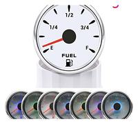 Liquid level sensor, 7 Color Backlight 52MM Fuel Level Gauge 0-190 Ohm Water Tank Gauge Meter Indicator 240-33 Ohm Oil Level Meter Auto Car Gauge(WS 0-190 ohm-01)