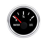 Liquid level sensor, Auto Car Gauge 2" 52MM Water Level Gauge With Red Light 0-190 Ohm Water Level Meter Indicator For Marine Car RV Camper(2)