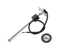 Liquid Level Sensors, 240-33Ω Fuel Float Sensor 52mm Fuel Level Gauge 7 Color LED Oil Tank Level Indicator For Marine Boat Car Water Level Meter(375mm Sensor)
