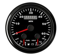 Liquid Level Sensors, 3 In 1 Multi-functional 85mm Gauge GPS Speedometer+Fuel Level+Voltmeter 240-33 Ohm Fuel Level Meter 60MPH GPS Speed Odometer(BB Gauge)