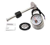 Liquid Level Sensors, Water Level Gauge With Water Level Sensor 52mm Water Level Meter With Red Backlight 100-500mm 0-190 Ohm Sensor For Boat Car(GaugeWith175mmSensor)