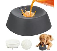 Liquid Lick Bowl - Slow Feeder Spillproof Dish with Built-In Rolling Ball Feature, Boredom Relief and Mental Stimulation, Liquid Treat Dispensing Feeder for Puppy Senior Care Bone Broth