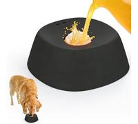 Liquid Lick Bowl, Slow Feeder Spillproof Dish with Lick Sphere, Built-In Rolling Ball Feature, Textured Design, Hundetraining Slow-Food-Napf for Puppy & Senior, Anti-slip Non-shifting (Black)