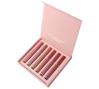 Liquid Lipstick Non-stick Cup Matte Lipstick Waterproof Long Lasting Sets Not Fade Lip Gloss Gift for Women Girl SetA 6PCS