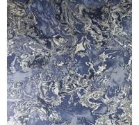 Liquid Marble Effect Wallpaper Debona Metallic Glitter Navy Silver