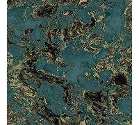 Liquid Marble Wallpaper Aqua/Gold Debona 6363