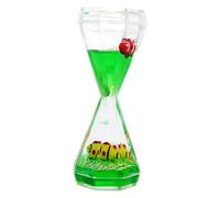 Liquid Motion Bubble Timer,Small hourglass design Liquid Sensory Timer Toy, Calming Stress Relief Oil and Water Drop Toy Desktop Decors Toys for Kids Adults (Green)