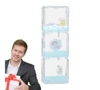 Liquid Motion Bubble Timer - Transparent Acrylic Sand Clock, Calming Sensory Toy for Kids, Creative Cartoon Design, Visual Relaxation Tool | Brushing Teeth Learning Playful Exploration Decor