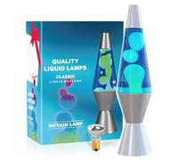 Liquid Motion Lamps for Adults Kids 14.5''Lamp Light Blue Liquid & White Wax Retro Astro Lamp for Home Decoration Beautiful Light Gift for Christmas Birthday